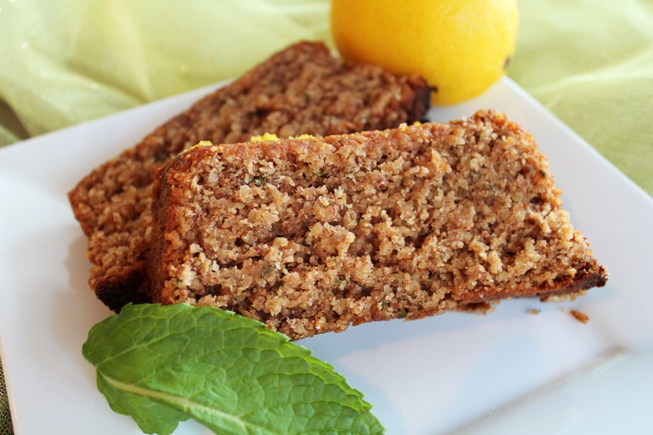 front view of 2 slices of the loaf