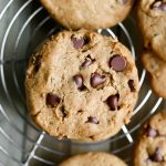 closeup of peanut butter chocolate chip cookies