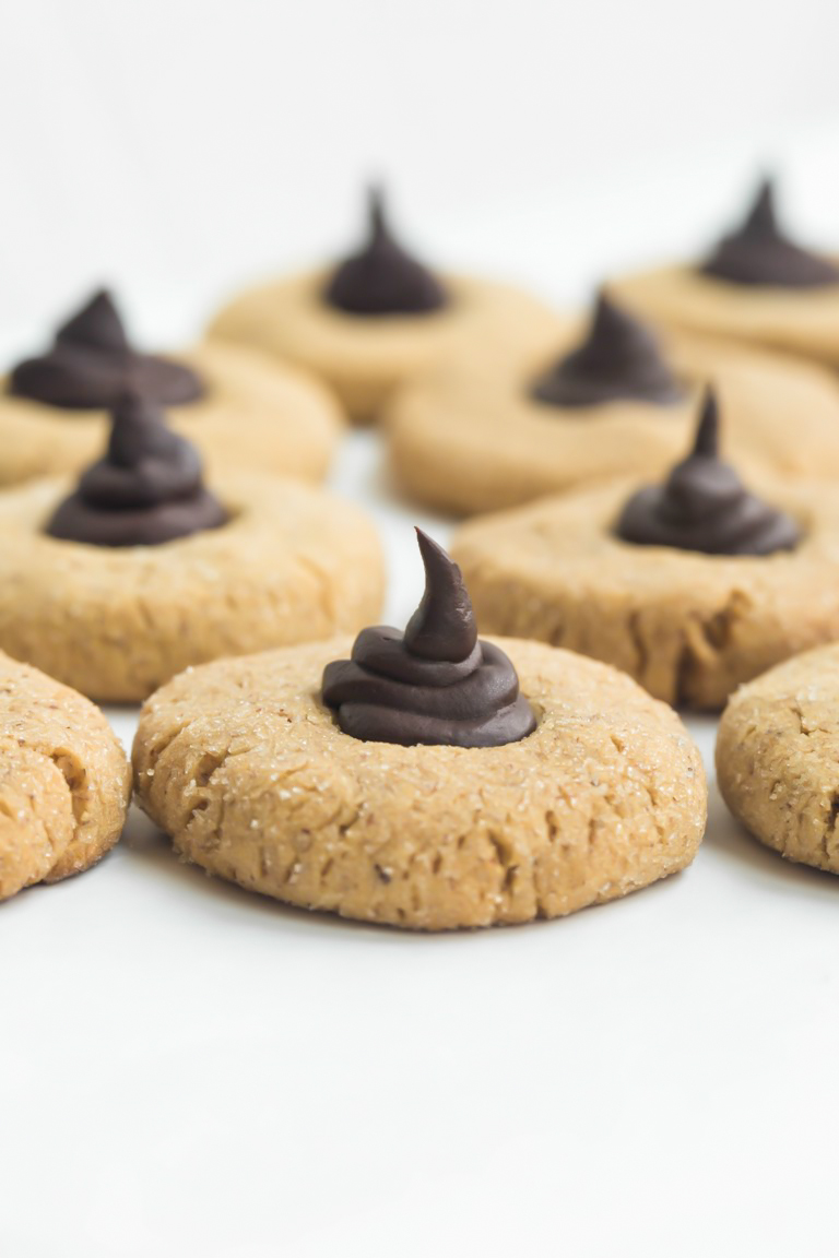 Closeup view of vegan almond butter blossoms