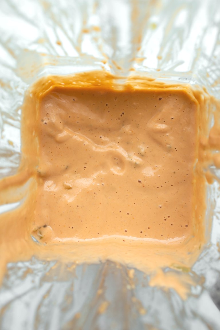 just blended vegan thousand island dressing in Vitamix