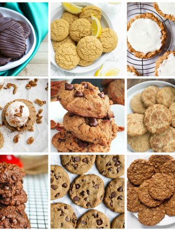 collage of vegan oil-free cookies