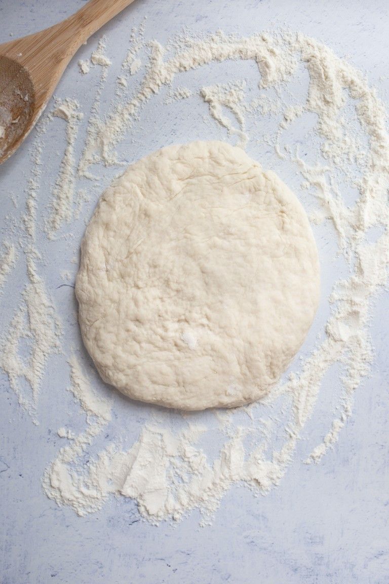 dough on floured surface