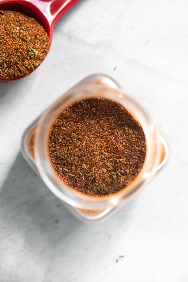 Cajun seasoning in glass jar