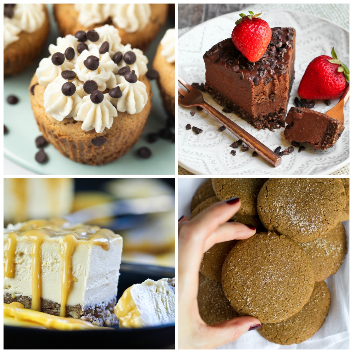 collage of vegan desserts using coconut butter